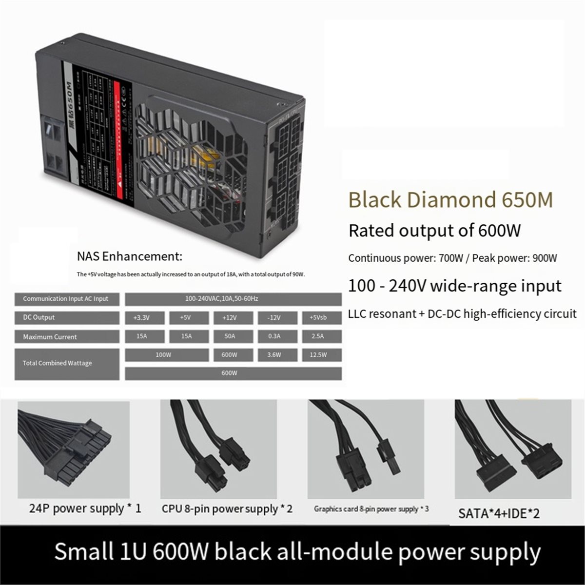 SCLS Flex 600W Modular Power S - Flex Atx Power Supply 600W 1U ulasan dan harga
